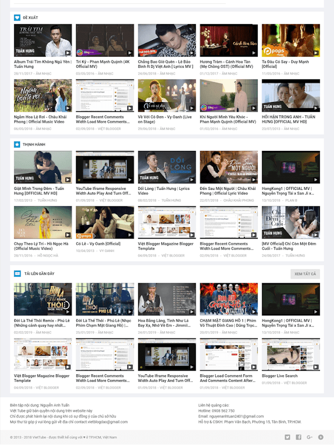 Template blogspot video đẹp mẫu số 2